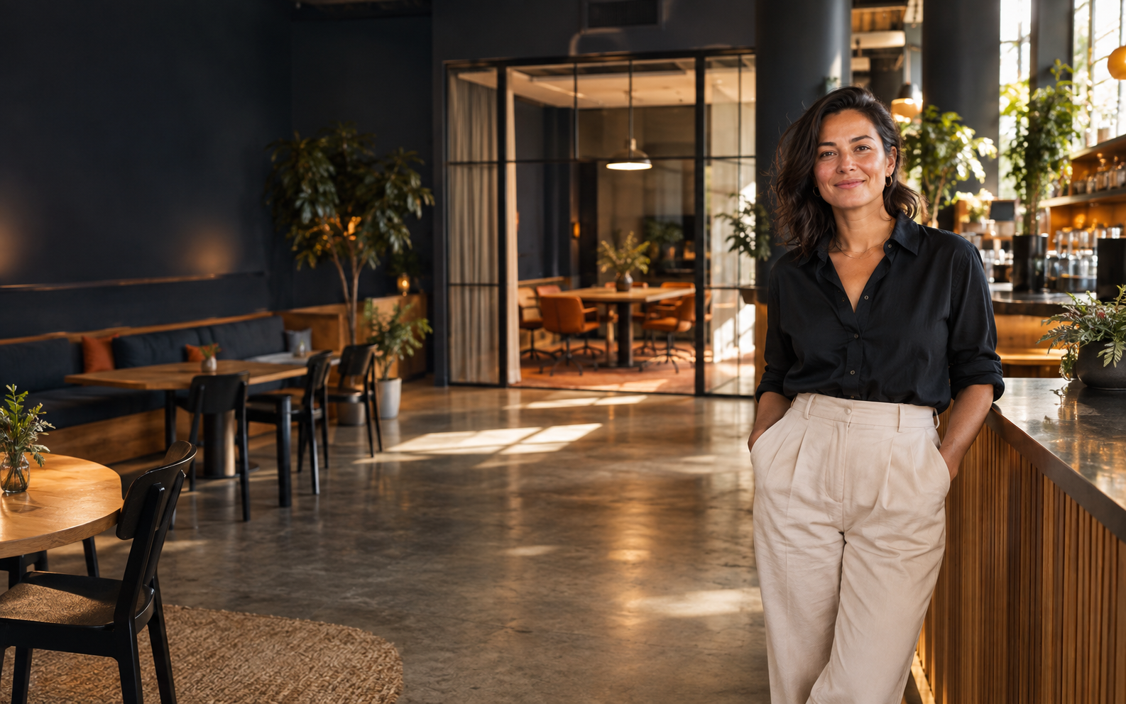 A venue owner in a flexible hospitality and meeting space